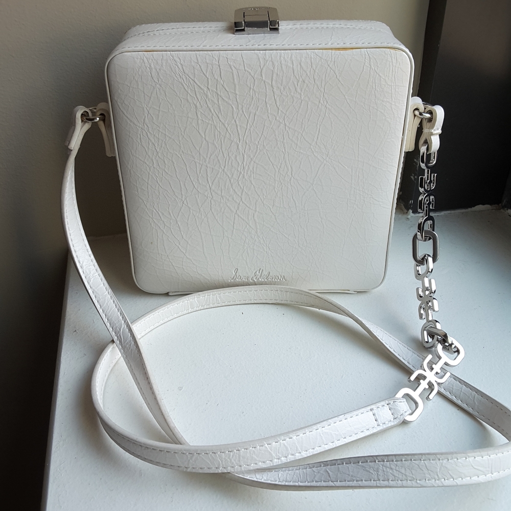 Sam Edelman White Cube Crossbody Bag